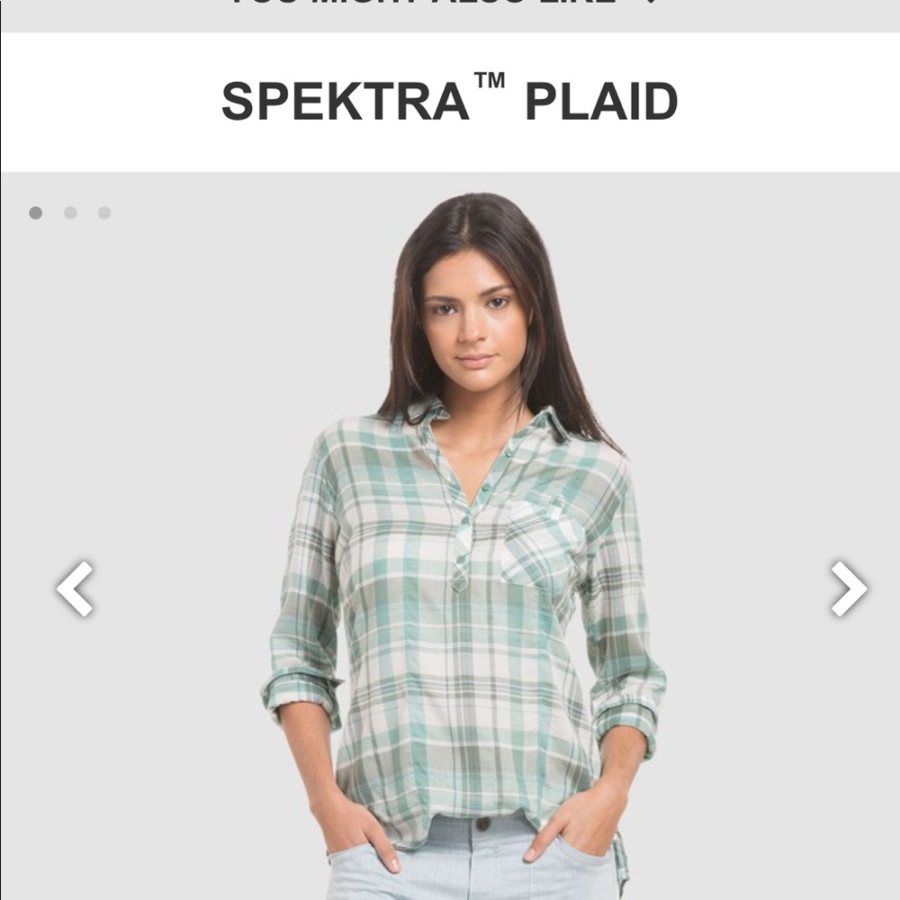 Kuhl Sprektra plaid new with tags